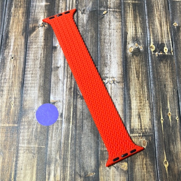 5for$10 Red Zigzag Textured Silicone 42/44/45/49mm Apple Watchband Accessories - Picture 4 of 4